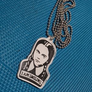 Black and White Wednesday Inspired Pendant with ball chain